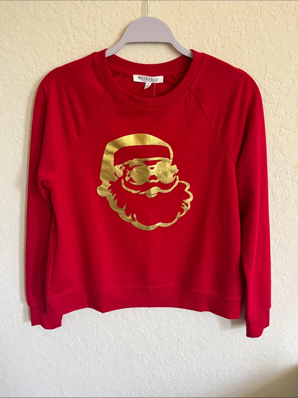 Workshop Republic Clothing Red Sweatshirt with Gold Graphic